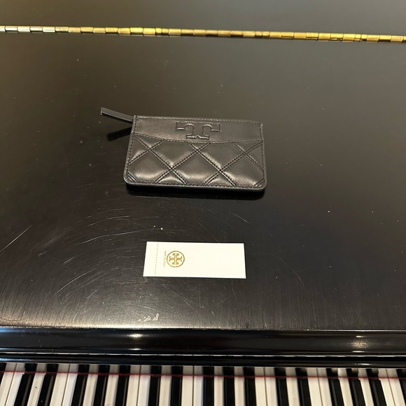 NWT Authentic luxury preppy Tory Burch Rare Black Savannah Card Case - Picture 8 of 17